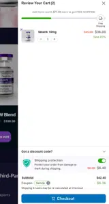 liamvip coupon verification screenshot