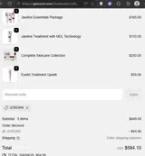 JORDAN coupon verification screenshot