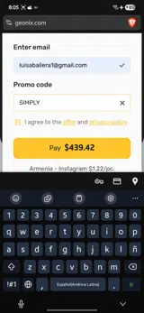 SIMPLY coupon verification screenshot
