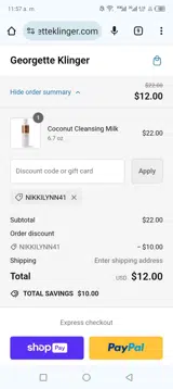 NikkiLynn41 coupon verification screenshot