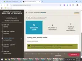 George Washington's Mount Vernon coupon verification screenshot
