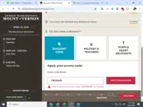 George Washington's Mount Vernon coupon verification screenshot