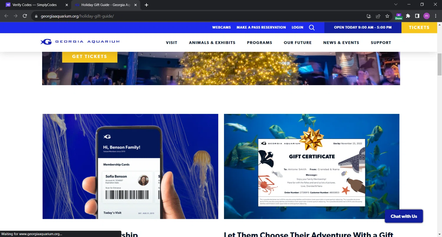 where to use Georgia Aquarium promo code box