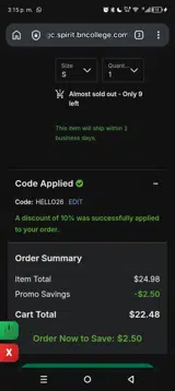 Georgia Gwinnett Grizzlies coupon verification screenshot