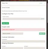 German Food Box coupon verification screenshot