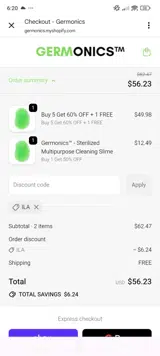 ILA coupon verification screenshot