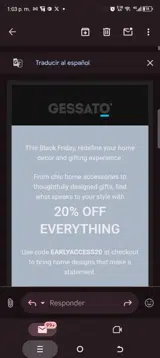 Gessato coupon verification screenshot