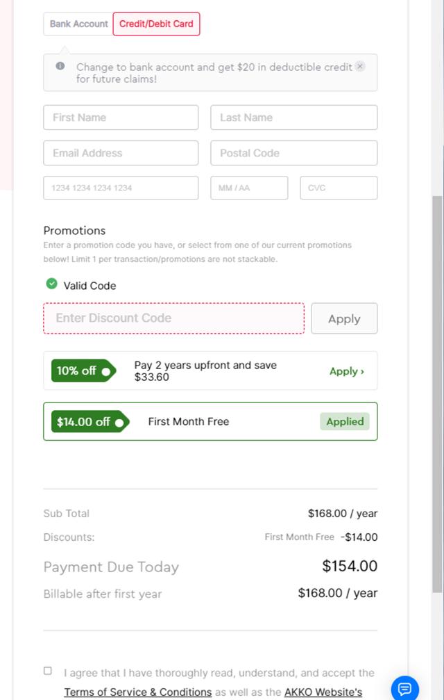 AKKO checkout page showing AKKO coupon code box | Screenshot taken by SimplyCodes community member on Nov 14, 2024