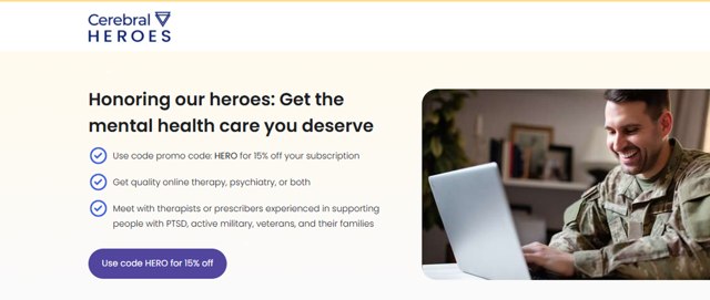 Cerebral checkout page showing Cerebral promo code box | Screenshot taken by SimplyCodes community member on May 26, 2025