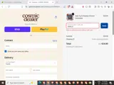 Cosmic Dealer coupon verification screenshot