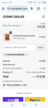 Cosmic Dealer coupon verification screenshot