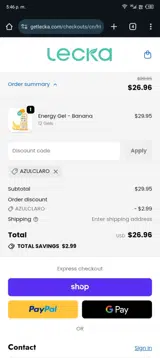 AZULCLARO coupon verification screenshot