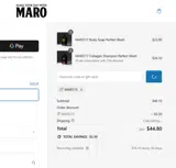 MARO coupon verification screenshot