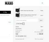 MARO coupon verification screenshot