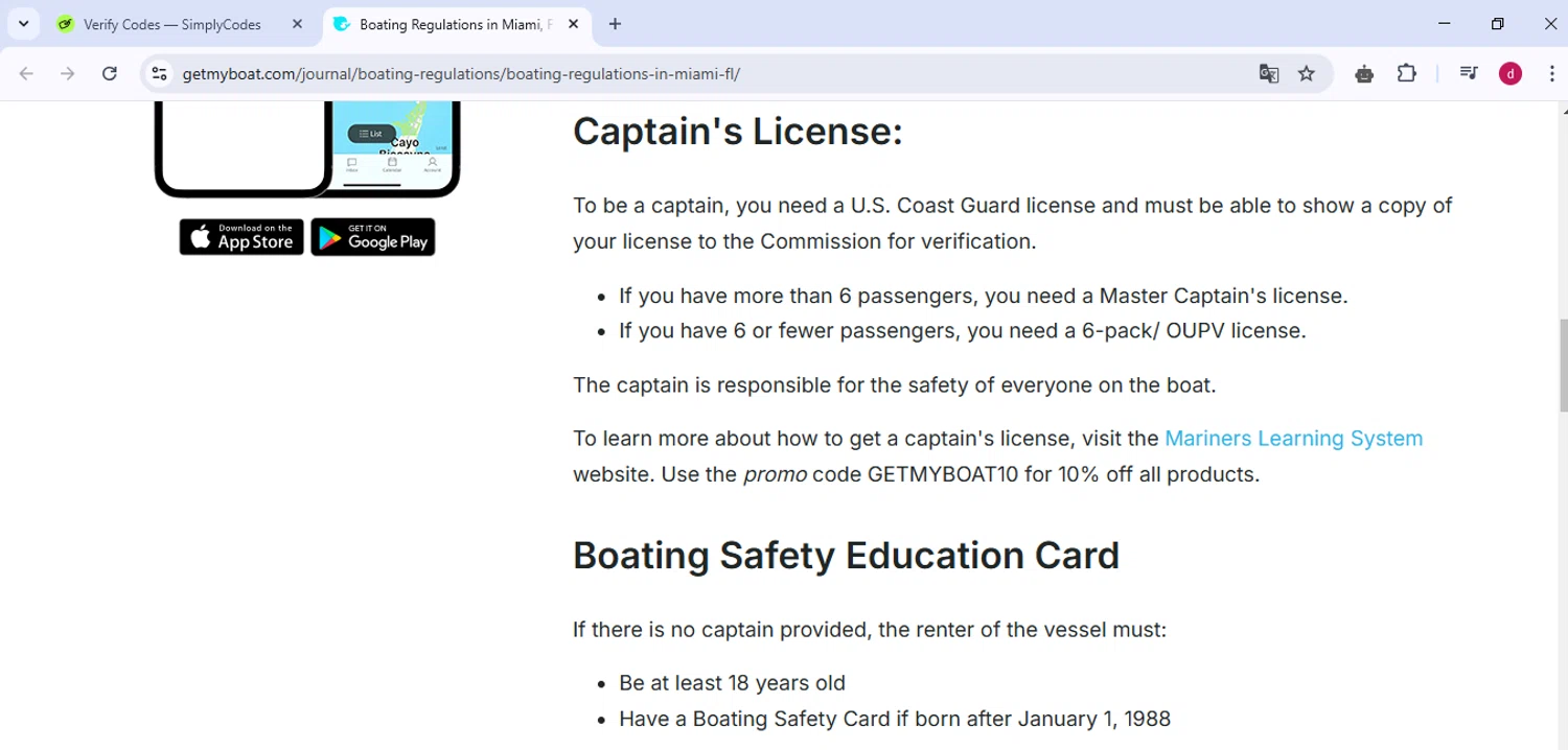 GetMyBoat checkout page showing GetMyBoat promo code box | Screenshot taken by SimplyCodes community member on Mar 25, 2025