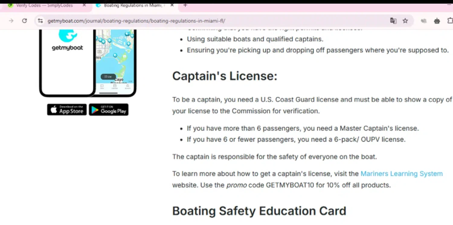 GetMyBoat checkout page showing GetMyBoat promo code box | Screenshot taken by SimplyCodes community member on Jan 5, 2026