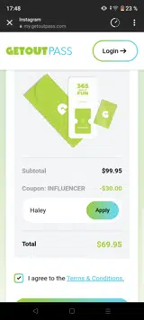 Haley coupon verification screenshot