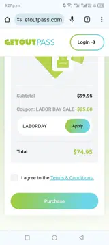 LABORDAY coupon verification screenshot