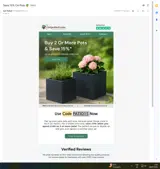 PATIO15 coupon verification screenshot