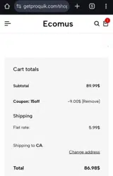 GetProQuik coupon verification screenshot