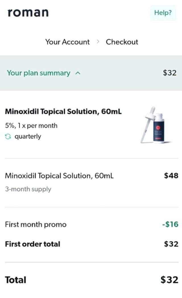 Roman checkout page showing Roman promo code box | Screenshot taken by SimplyCodes community member on Nov 24, 2020