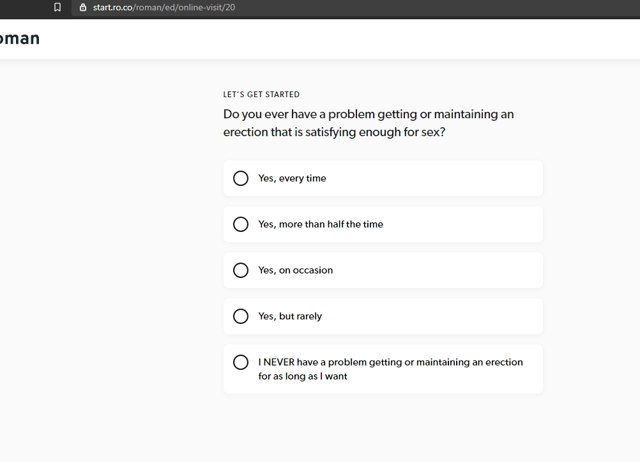 Roman checkout page showing Roman promo code box | Screenshot taken by SimplyCodes community member on Feb 21, 2021