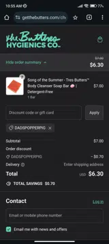 DadsPopperPig coupon verification screenshot
