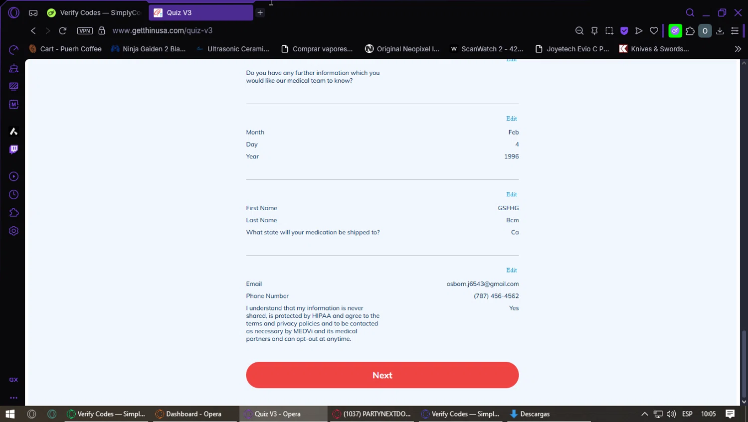 Get Thin USA discount code screenshot showing code THIN42 applied at Get Thin USA checkout page. Uploaded by SimplyCodes community member GoldMaestro7871 on Sep 24, 2025