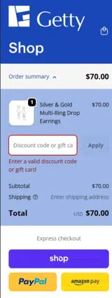 EMAIL25 coupon verification screenshot