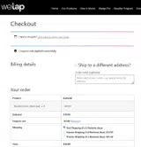 WEL coupon verification screenshot