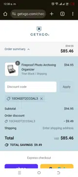 10CHGDT2CCOAL3 coupon verification screenshot