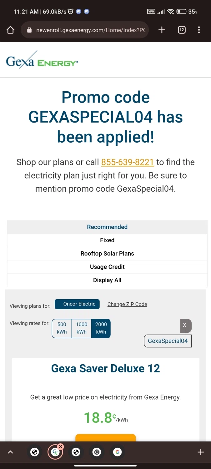 Gexa Energy Promo Codes 45 Off October 2024