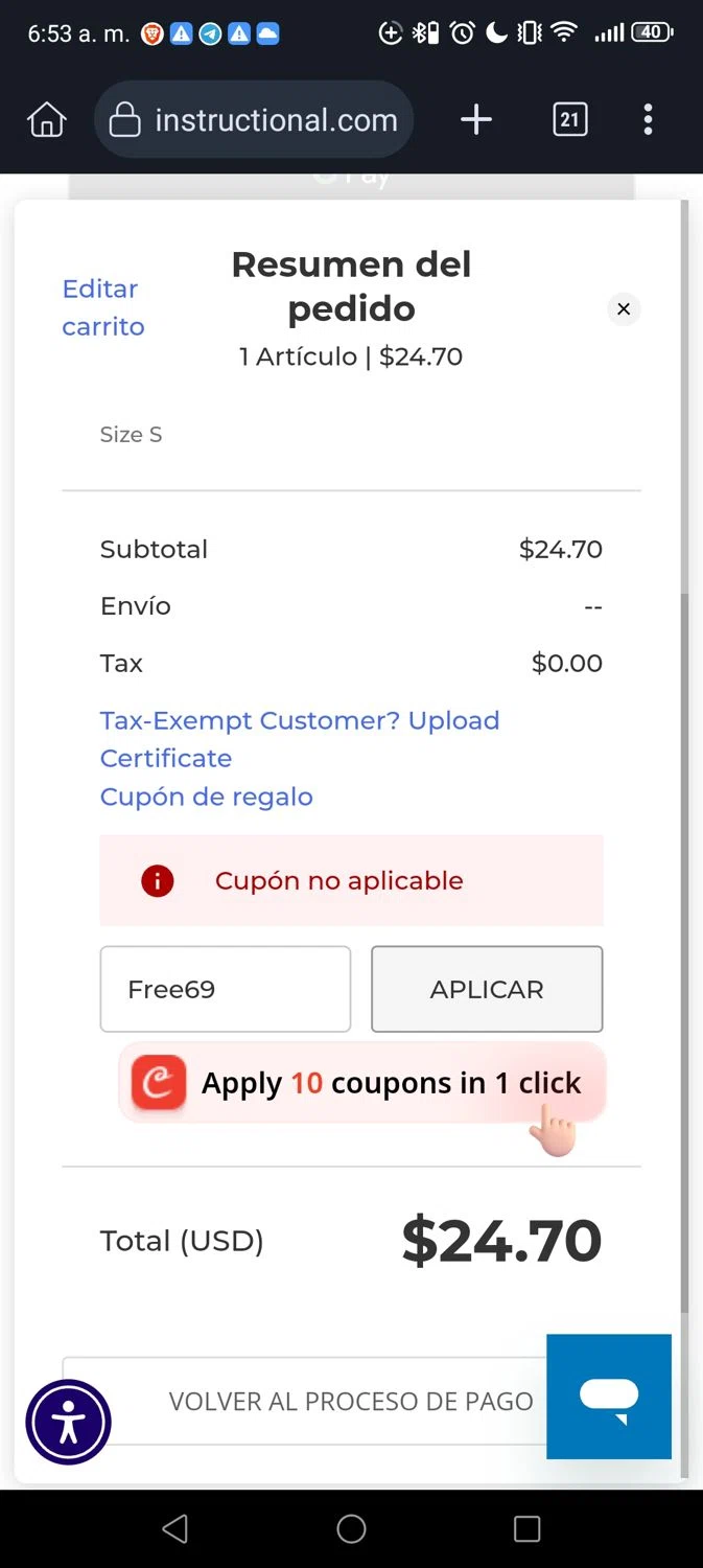Geyer Instructional promo code screenshot showing code Free69 applied at Geyer Instructional checkout page. Uploaded by SimplyCodes community member George07 on Nov 16, 2025
