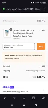 Ebookfree coupon verification screenshot