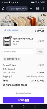 QXMKXBTH coupon verification screenshot