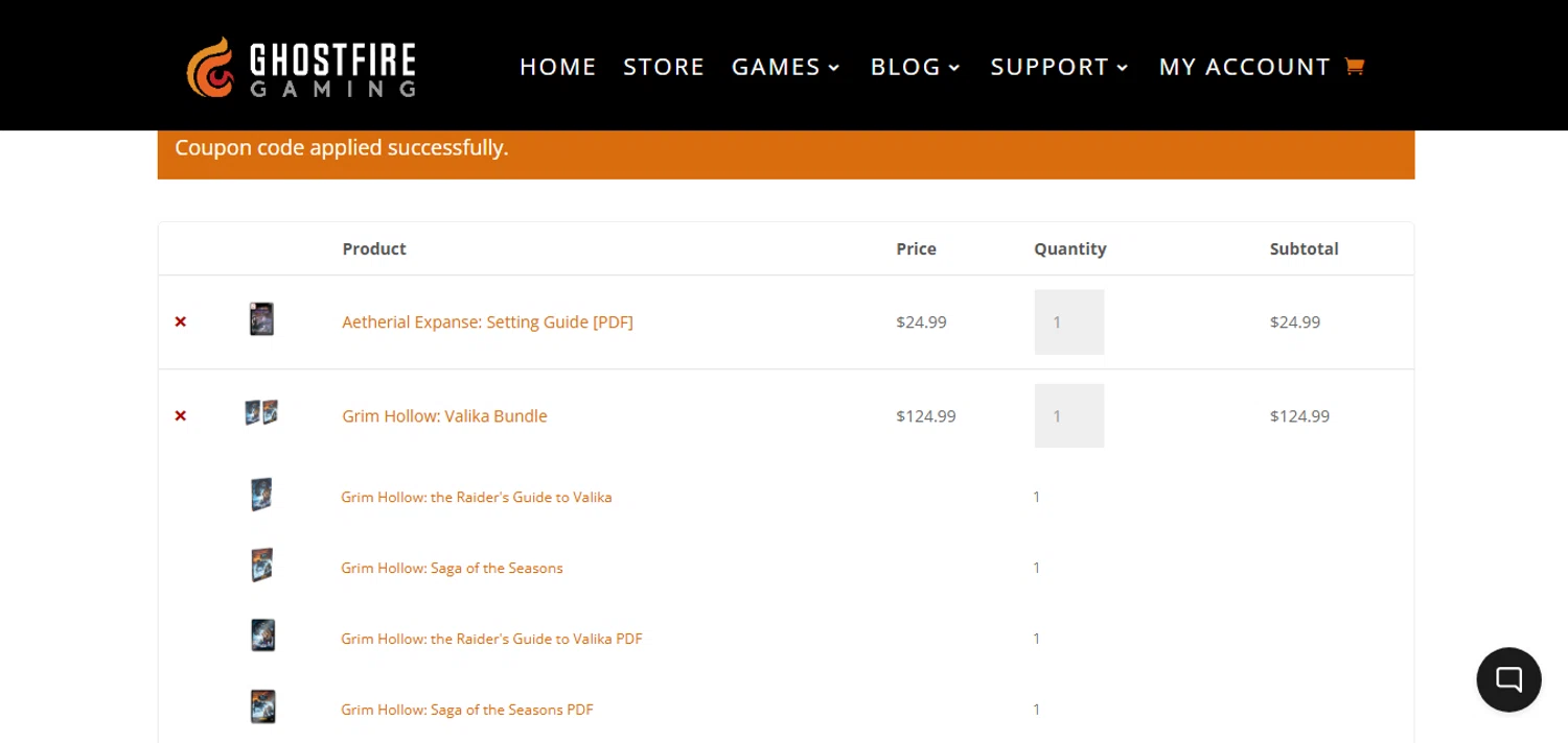 Ghostfire Gaming checkout page showing Ghostfire Gaming discount code box | Screenshot taken by SimplyCodes community member on May 5, 2025