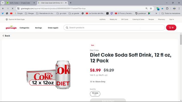 Giant Eagle checkout page showing Giant Eagle promo code box | Screenshot taken by SimplyCodes community member on Sep 12, 2024