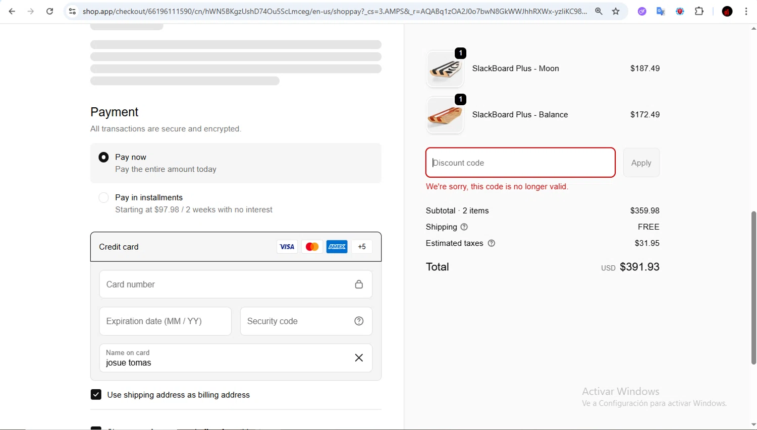 Gibbon Slacklines promo code screenshot showing code OFF15 applied at Gibbon Slacklines checkout page. Uploaded by SimplyCodes community member Francisco01 on Nov 11, 2025