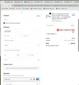 WELCOME10 coupon verification screenshot