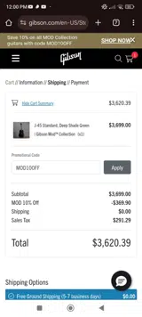 MOD10OFF coupon verification screenshot
