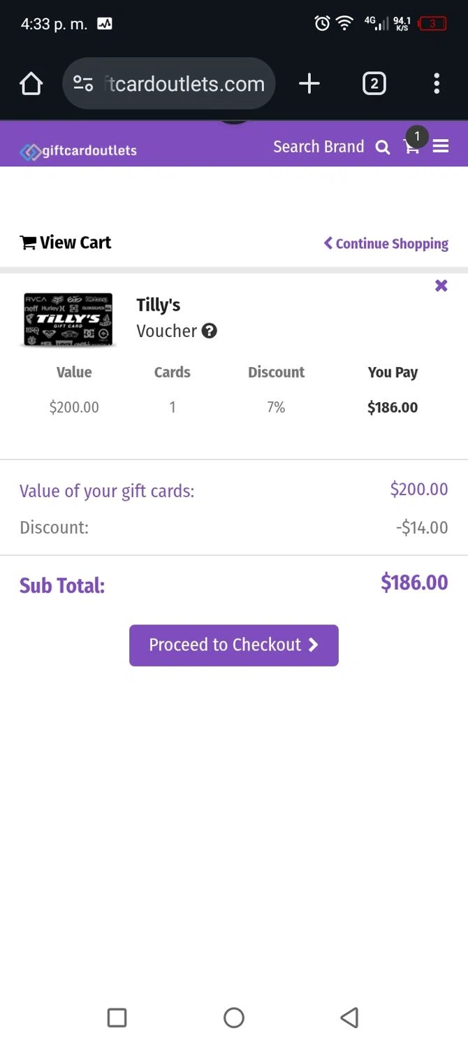 GiftCardOutlets coupon code screenshot showing code WELCOMEGCO applied at GiftCardOutlets checkout page. Uploaded by SimplyCodes community member CARLOSSLIM on Sep 30, 2025