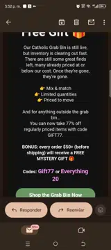 Gift77 coupon verification screenshot