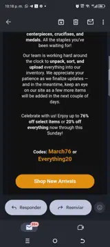 March76 coupon verification screenshot
