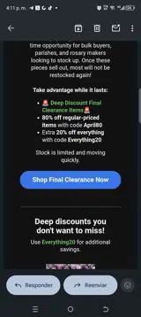 April80 coupon verification screenshot