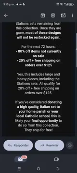 LENT80 coupon verification screenshot