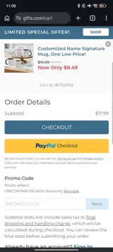 ONEDAYMAY26 coupon verification screenshot