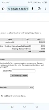 BLACK20 coupon verification screenshot