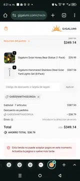 GARDENWITHGEORGIA coupon verification screenshot