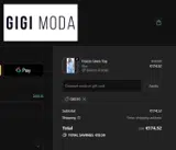 Gigi Moda coupon verification screenshot