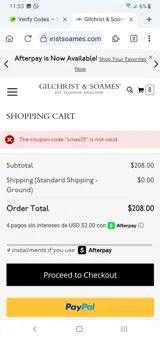 xmas25 coupon verification screenshot